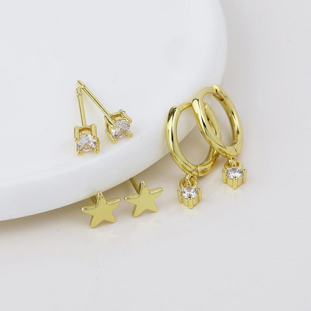 Peace of Mind Nat Earring Set Faux Gold Plated